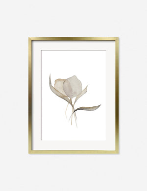 Pale Bouquet Print in a golden frame