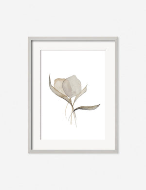 Pale Bouquet Print in a silver frame
