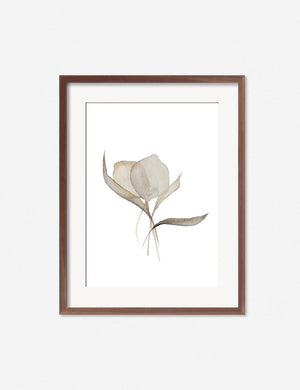 Pale Bouquet Print in a walnut frame