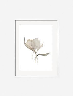 Pale Bouquet Print in a white frame