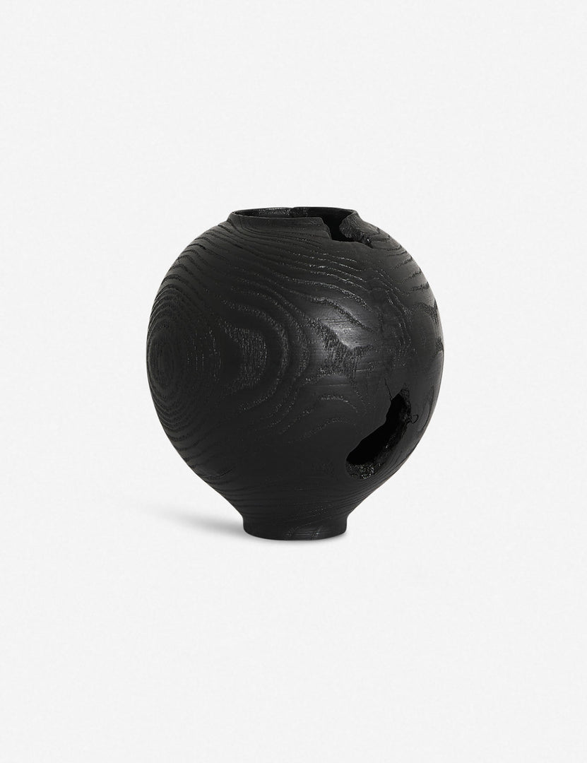 Charred Korean Mahogany Moon Jar by Namu Home Goods