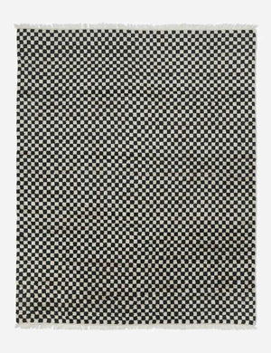 Black and white Checkerboard Rug by Sarah Sherman Samuel