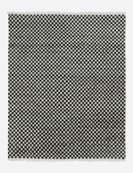#size::2-6--x-8- #size::6--x-9- #size::8--x-10- #size::9--x-12- #size::10--x-14- #size::12--x-15- | Black and white Checkerboard Rug by Sarah Sherman Samuel