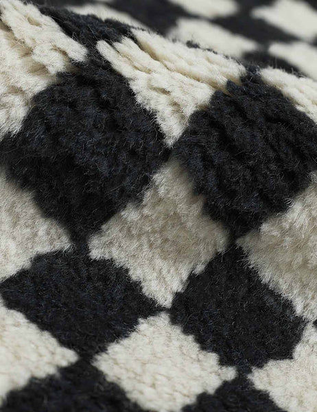 #size::2-6--x-8- #size::6--x-9- #size::8--x-10- #size::9--x-12- #size::10--x-14- #size::12--x-15- | Wool fabric on the Black and white Checkerboard Rug by Sarah Sherman Samuel