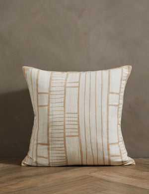 Chute Silk Pillow, Natural by Hadiya Williams