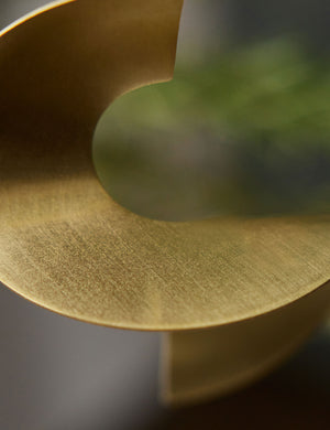 Close up of the Split-circle shaped Polished Brass Ornament