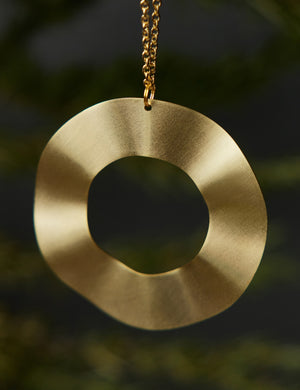 Circle-shaped Polished Brass Ornament by Circle & Line