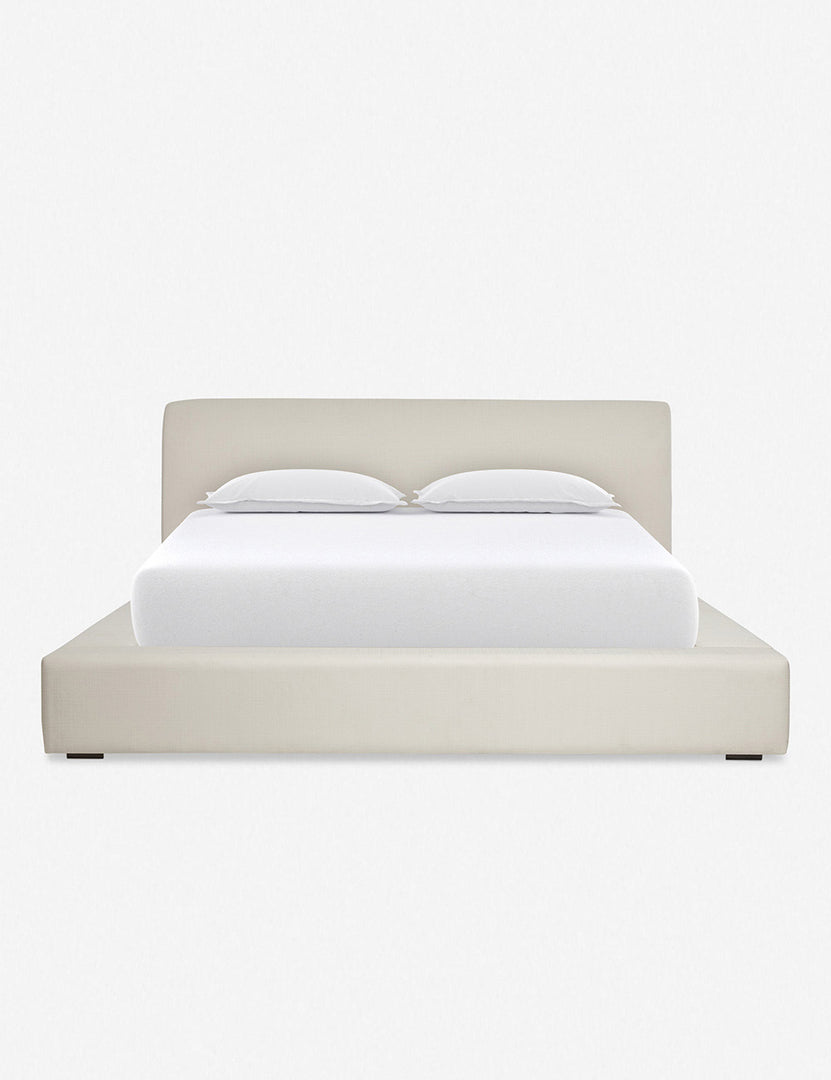 #size::queen #size::king #size::cal-king #color::ivory | Clayton ivory upholstered platform bed
