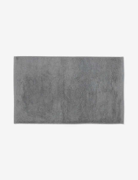 #color::slate | Cloud loom sustainable slate gray bath mat by coyuchi