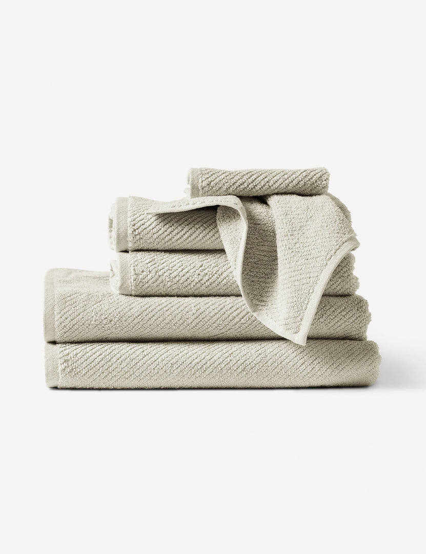 #color::dune | Light gray dune turkish cotton Air Weight Towel Set by Coyuchi