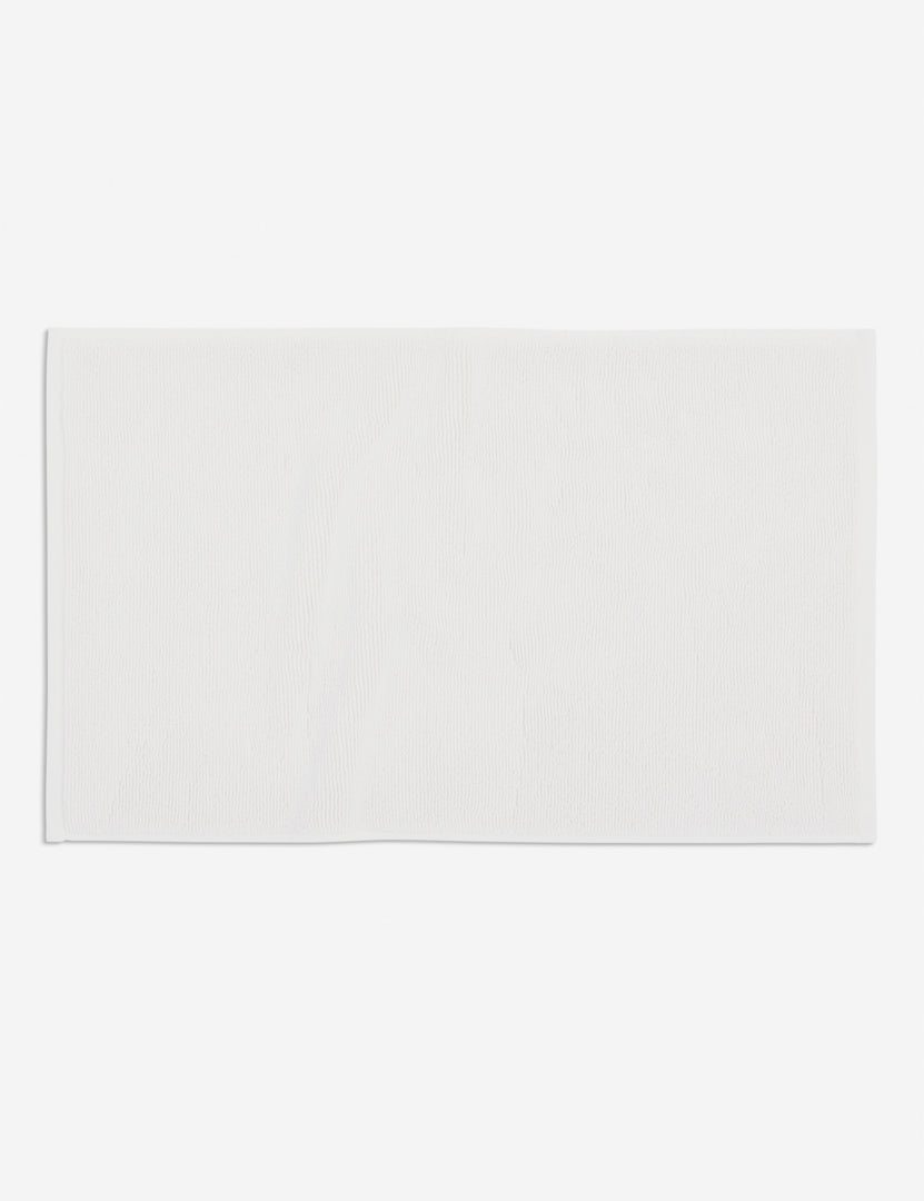 #color::white | Cloud loom sustainable white bath mat by coyuchi