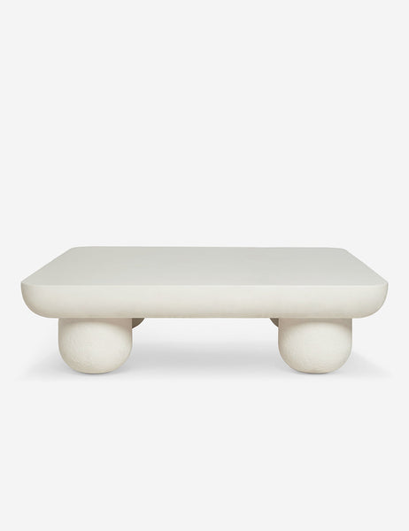| Clouded square white coffee table