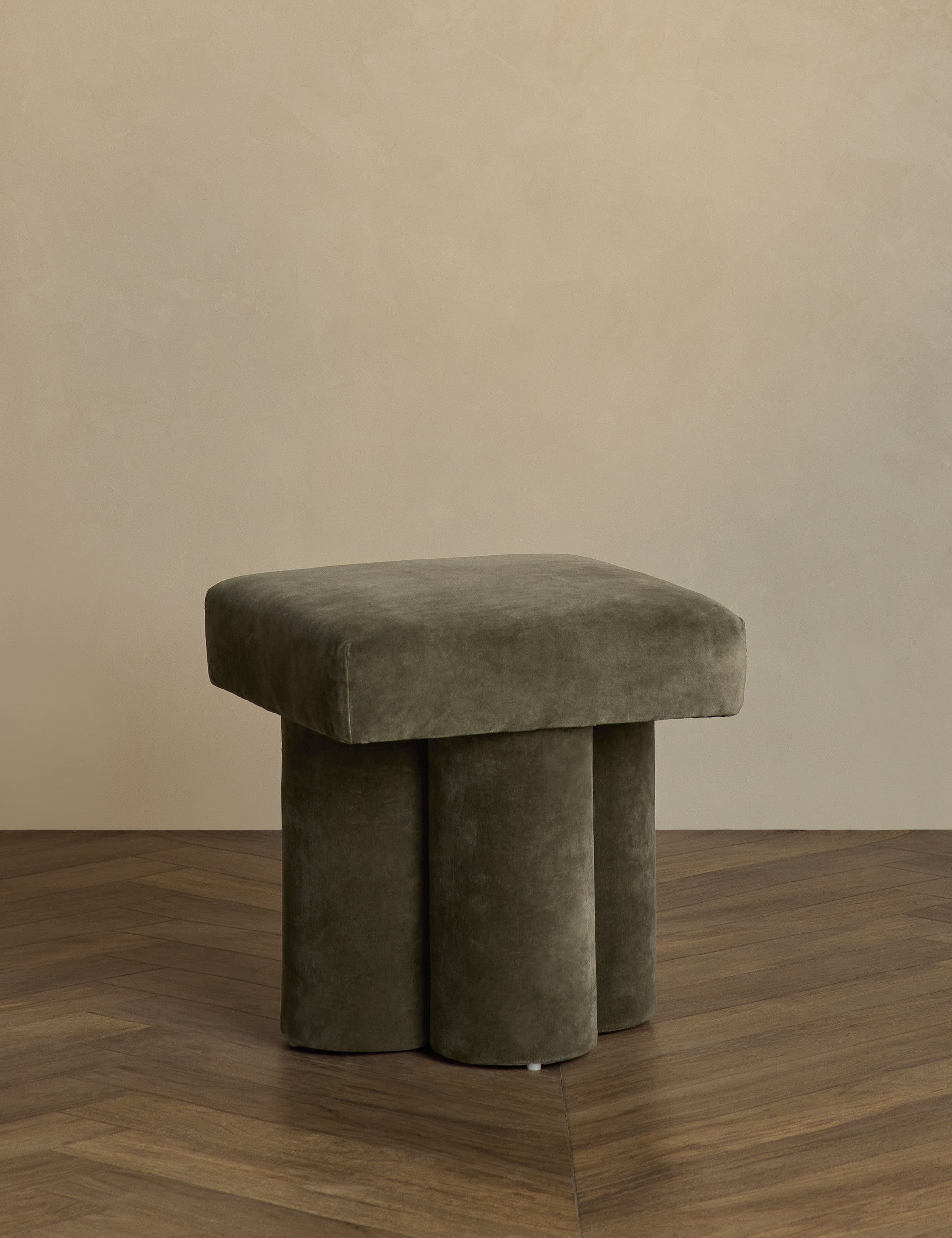 Sarah Sherman Samuel Velvet Clover Foot Stool