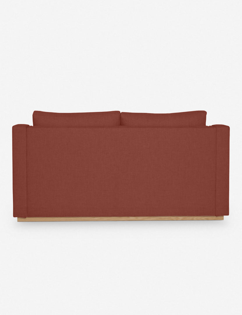 #size::king #color::terracotta-linen #size::queen | Back of the Coniston Terracotta Linen Sleeper Sofa