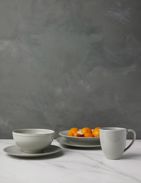 #color::grey | Friso grey dinnerware 5-piece place setting by Costa Nova 