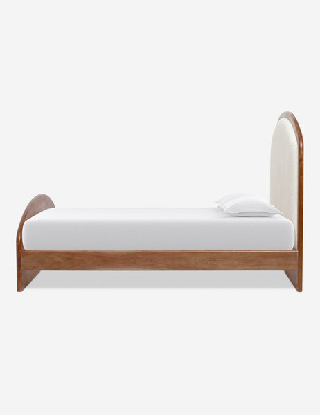 #size::queen #size::king | Side of the Crawford natural linen platform bed