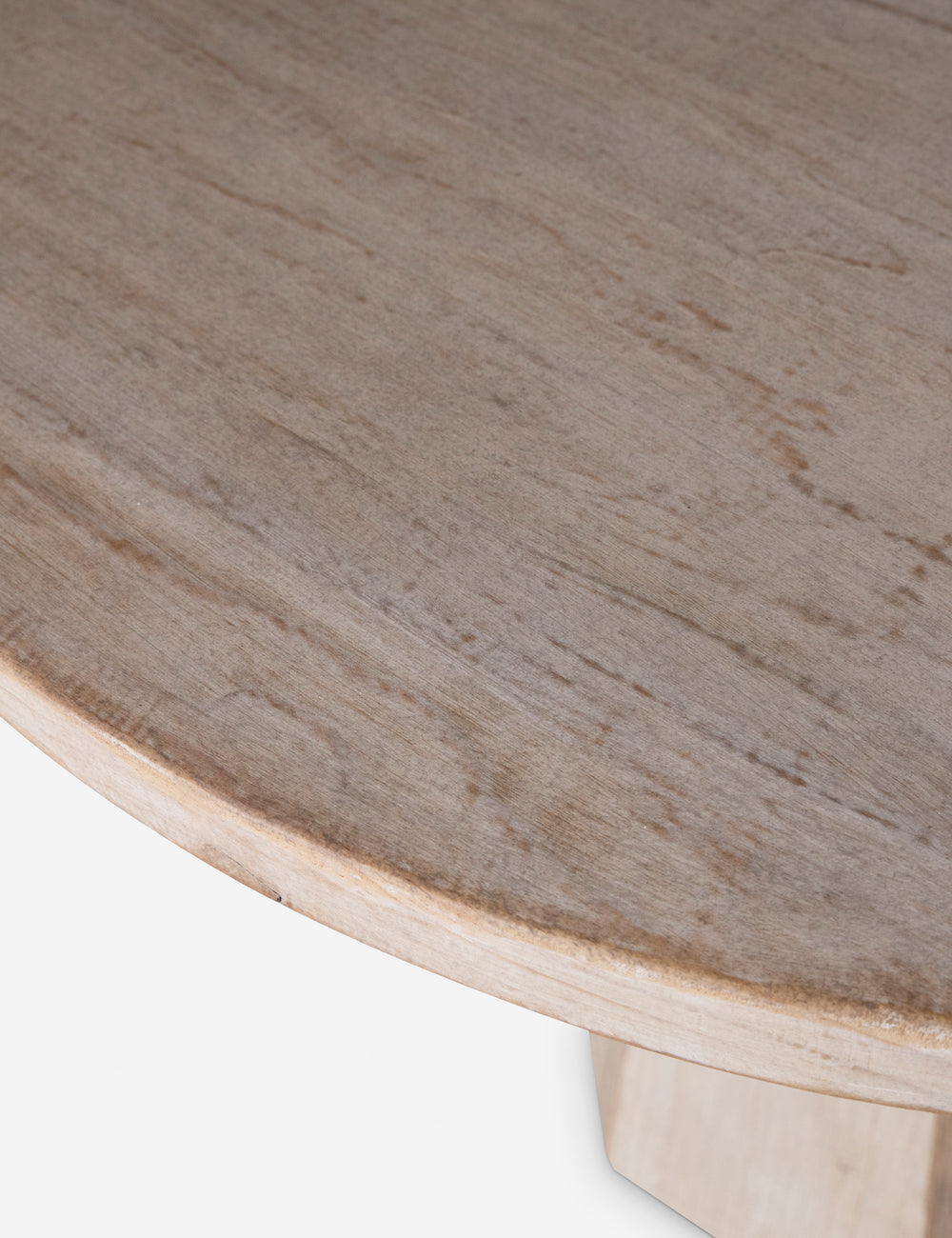 Mays Minimalist Round Light Wood Dining Table