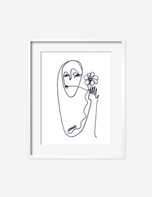 Flower Print in a white frame