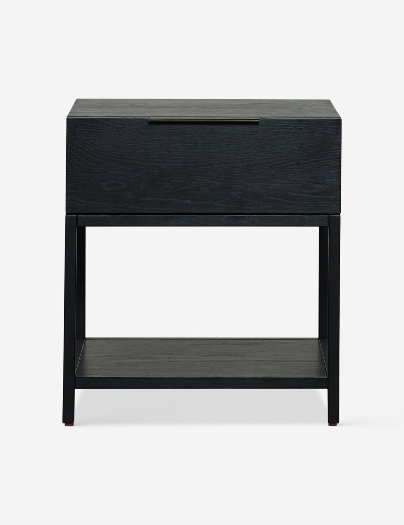 #color::black | Dana Black Wood Nightstand with an open frame