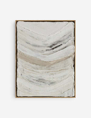 Depths Framed Wall Art featuring neutral toned textured brush strokes by Elizabeth Sheppell