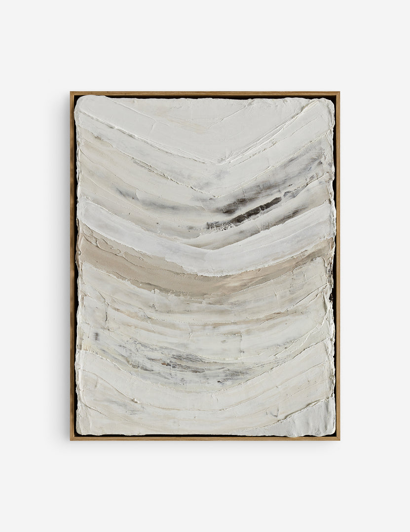 | Depths Framed Wall Art featuring neutral toned textured brush strokes by Elizabeth Sheppell