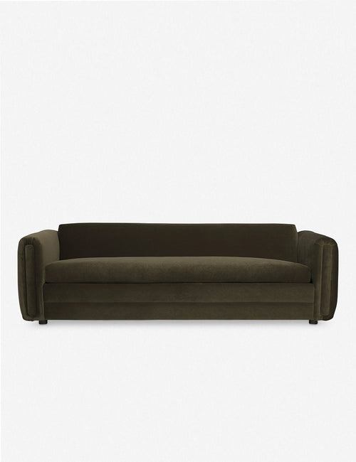 #color::balsam | Eleanor balsam green velvet sofa with a deep seat