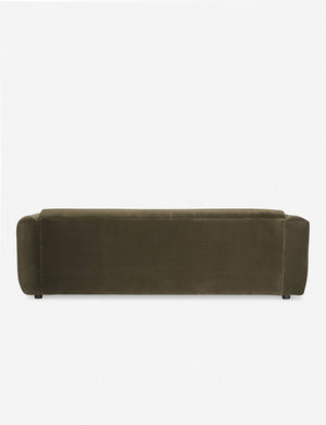Back of the Eleanor balsam green velvet sofa