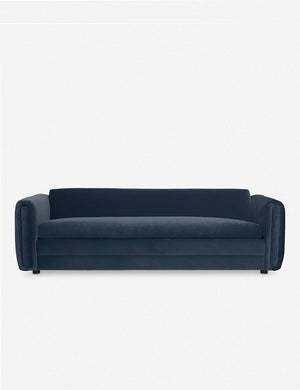 Eleanor Blue Velvet sofa with a deep seat