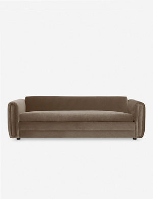 Eleanor Toffee Brown Velvet sofa with a deep seat