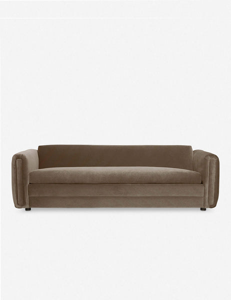#color::Toffee | Eleanor Toffee Brown Velvet sofa with a deep seat