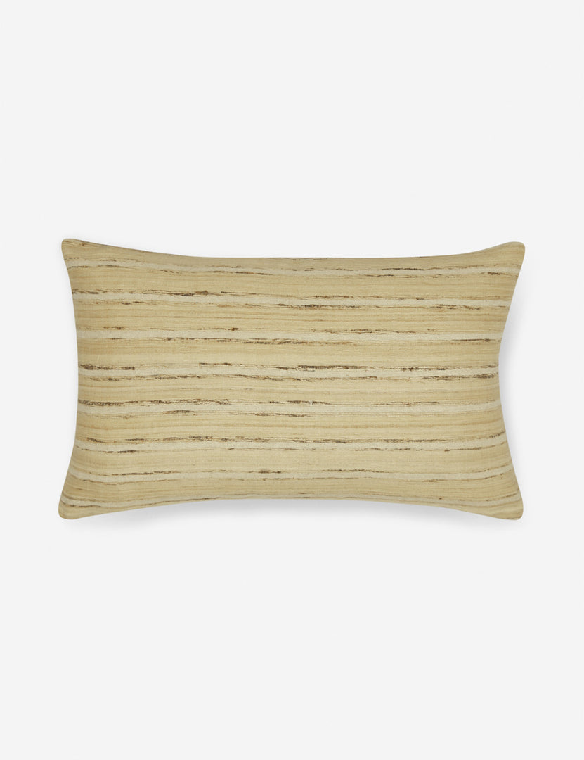#size::12--x-20- | Leni earth-toned lumbar silk pillow with stripes