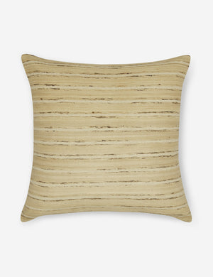 Leni earth-toned square silk pillow with stripes