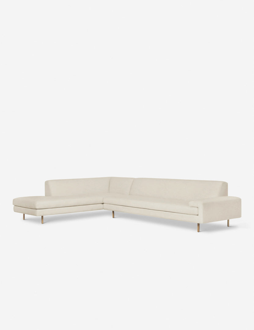 #color::natural #configuration::left-facing | Angled view of the Estee Natural Linen Left-Facing Sectional Sofa