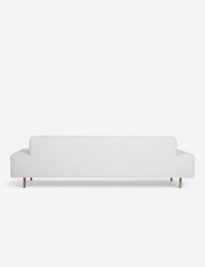 Back of the Estee white linen upholstered sofa