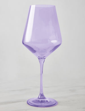 Lavender purple wine glass by Estelle Colored Glass
