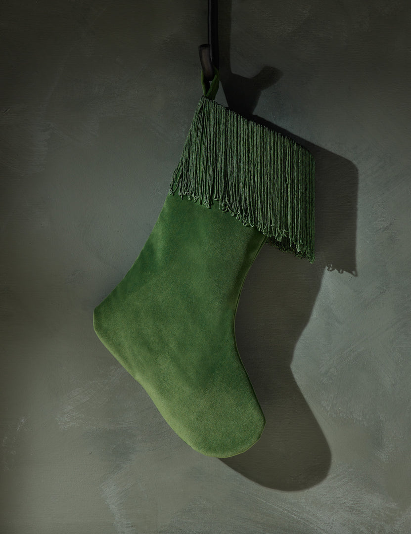 #color::emerald | Jo Emerald Green Stocking with fringe