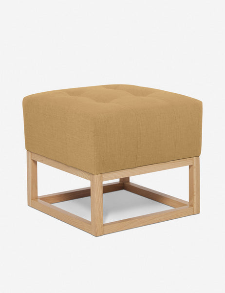 #color::camel-linen | Angled view of the Grasmere Camel Linen Ottoman