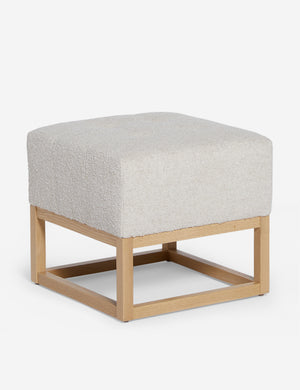 Angled view of the Grasmere Taupe Boucle Ottoman