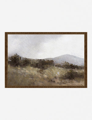 Hillside Print in a bronze frame featuring a lush pastoral scene by Hannah Winters