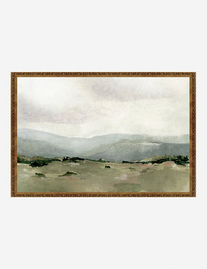 Shepherd's Meadow Print in a bronze framed