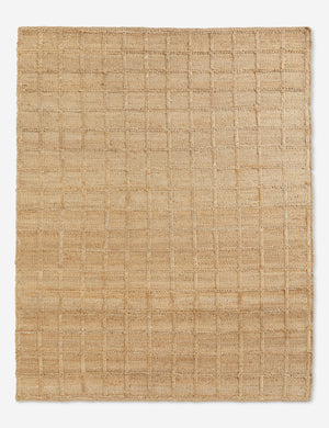 Harper jute rug featuring a subtly raised grid pattern by Jake Arnold