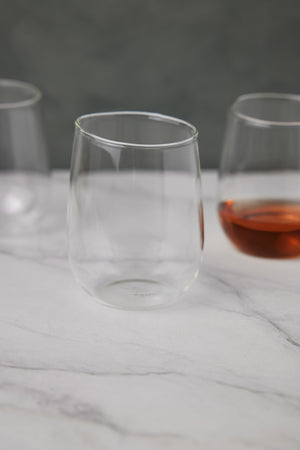 Organic Stemless Wine Glasses (Set of 4) by Hawkins New York