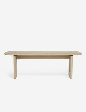 Henrik light wood bench with visible joinery and natural grain