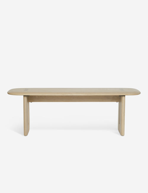 | Henrik light wood bench with visible joinery and natural grain