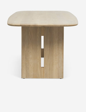 Side of the Henrik light wood dining table