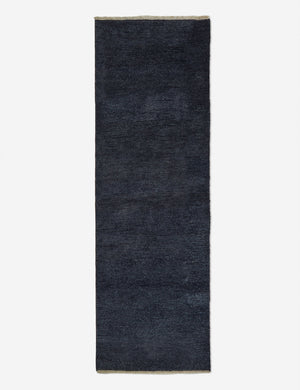 Heritage indigo rug in its runner size