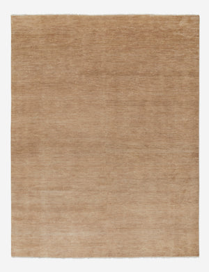 Heritage wheat 100% wool hand-knotted rug with fringe detailing