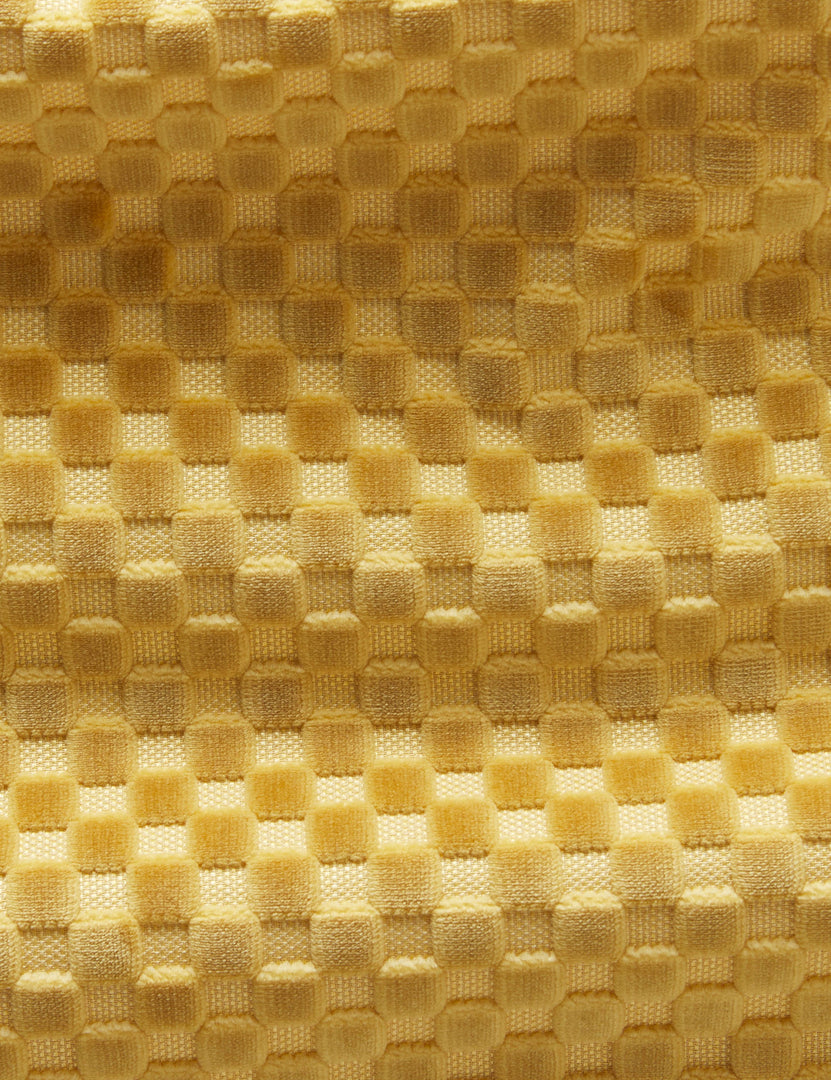 Hi-Lo Checker Fabric Swatch, Goldenrod by Sarah Sherman Samuel