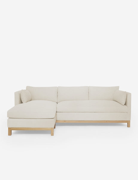 #color::taupe-boucle #configuration::left-facing #size::96--x-37--x-33- | Hollingworth left facing Taupe Boucle Sectional Sofa by Ginny Macdonald