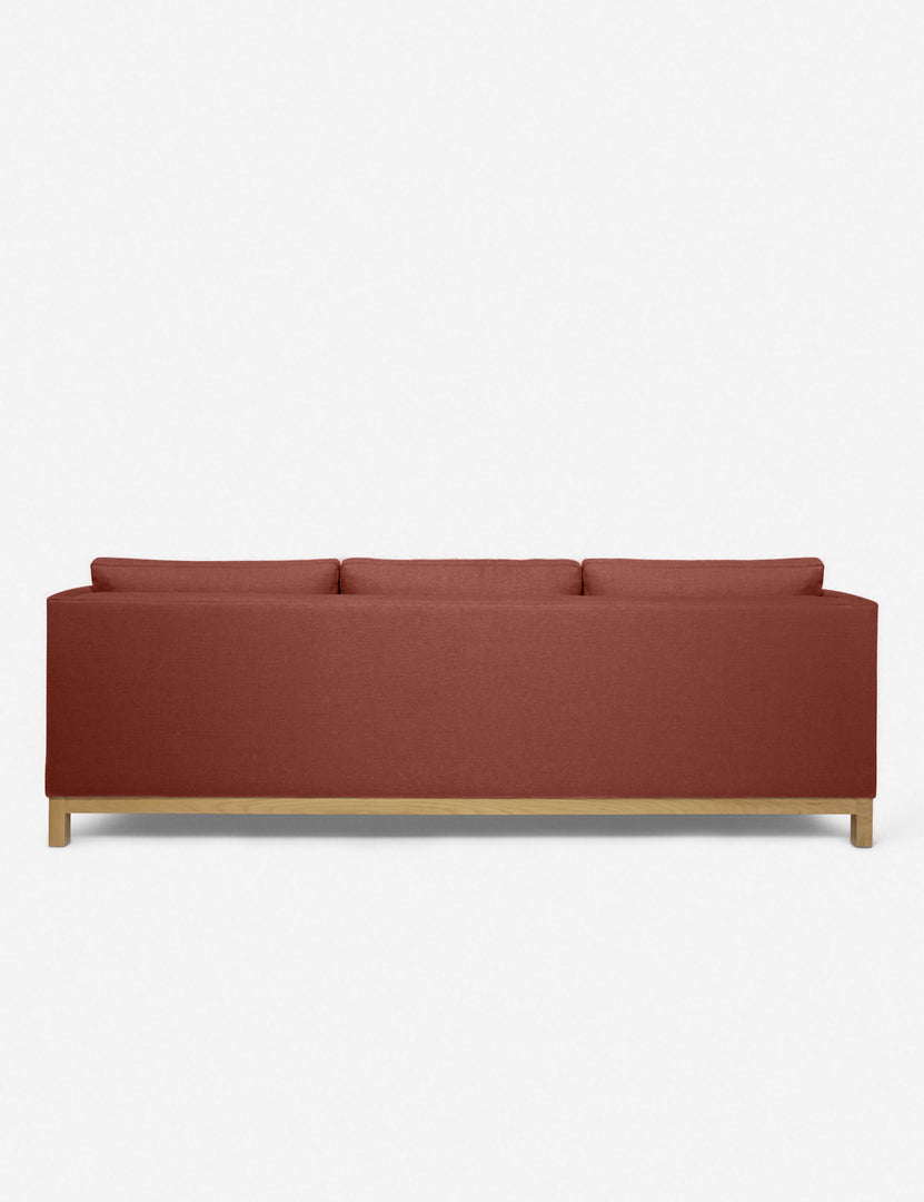 #color::terracotta-linen #configuration::left-facing #size::96--x-37--x-33- | Back of the Hollingworth Terracotta Linen sectional sofa